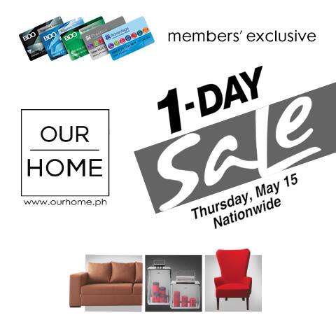 Our Home 1-Day Sale for SMAC Members May 2014