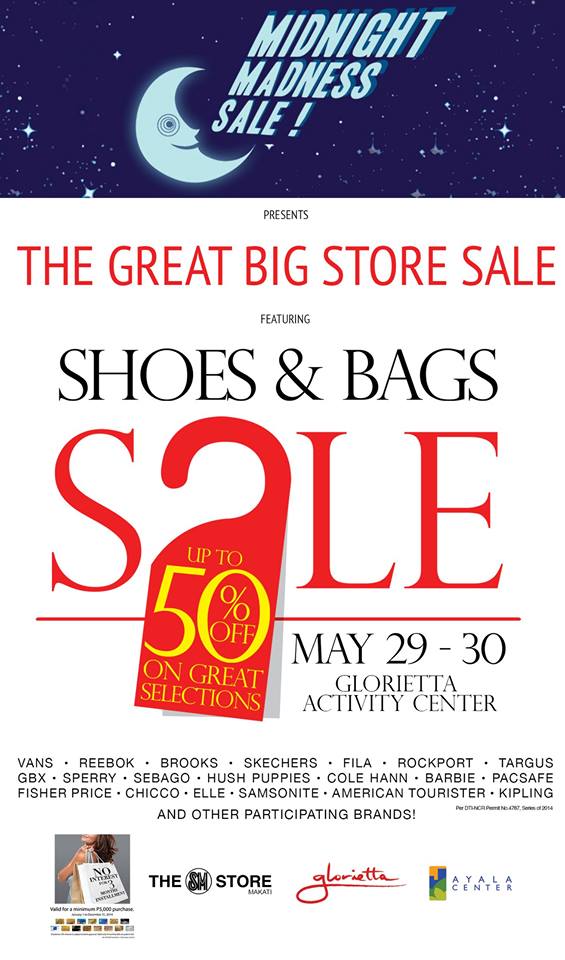 Shoes & Bags Sale @ Glorietta Activity Center May 2014