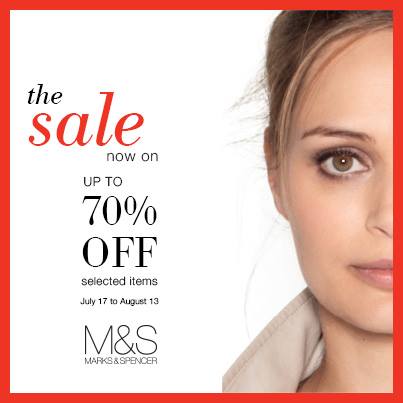 Marks & Spencer End of Season Sale - Further Reductions July - August 2014