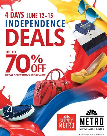 Metro Department Store & Supermarket Independence Day Deals June 2014