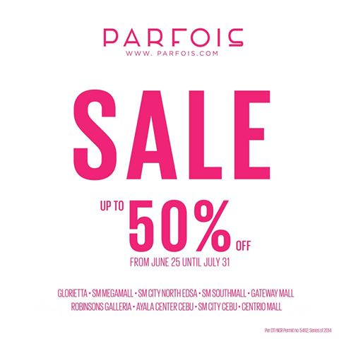 Parfois End of Season Sale June - July 2014