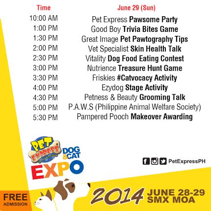 Pet Express Dog & Cat Expo 2014 Schedule of Activities Day 2