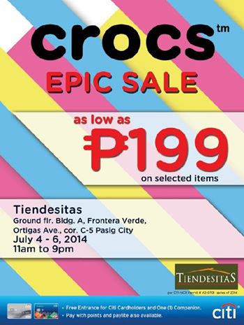 Crocs Epic Sale @ Tiendesitas July 2014