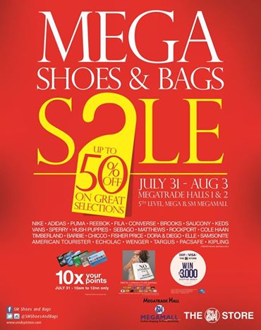 Mega Shoes & Bags Sale @ SM Megatrade Hall July - August 2014