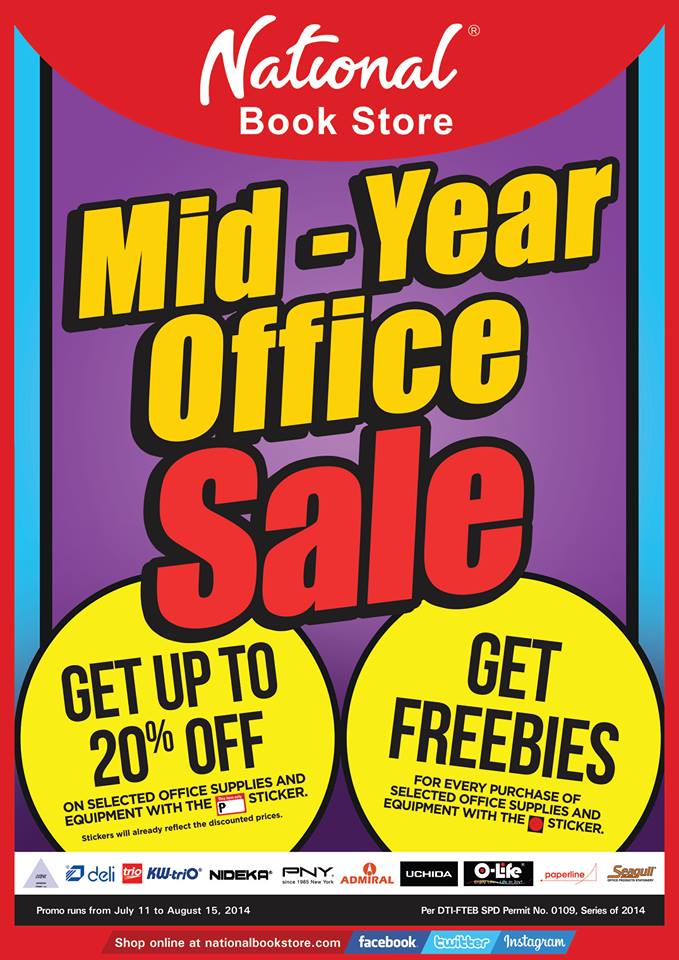 National Book Store Mid-Year Office Sale July - August 2014