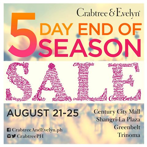 Crabtree and Evelyn End of Season Sale August 2014