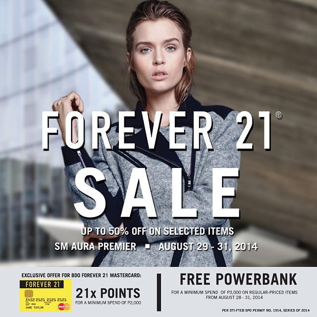 Forever 21 3-Day Sale @ SM Aura August 2014