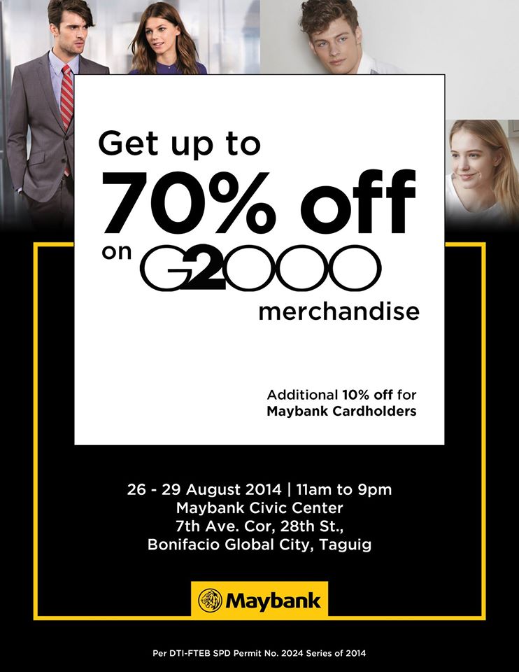 G2000 Sale @ Maybank Civic Center, BGC August 2014