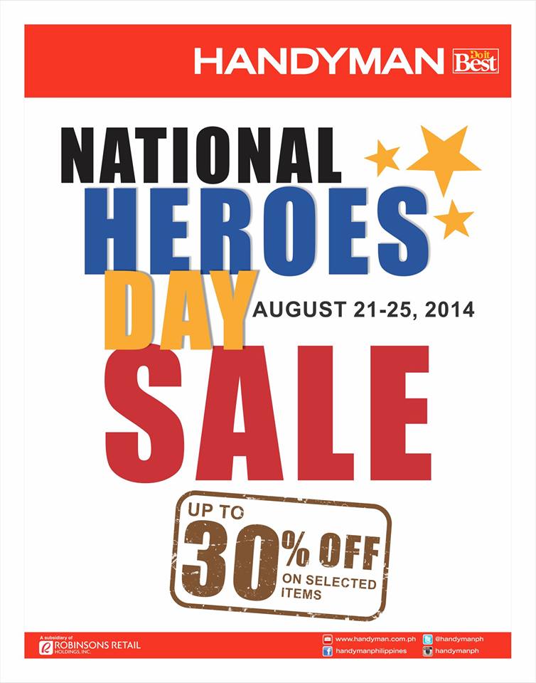 Handyman National Heroes Day Sale August 2014