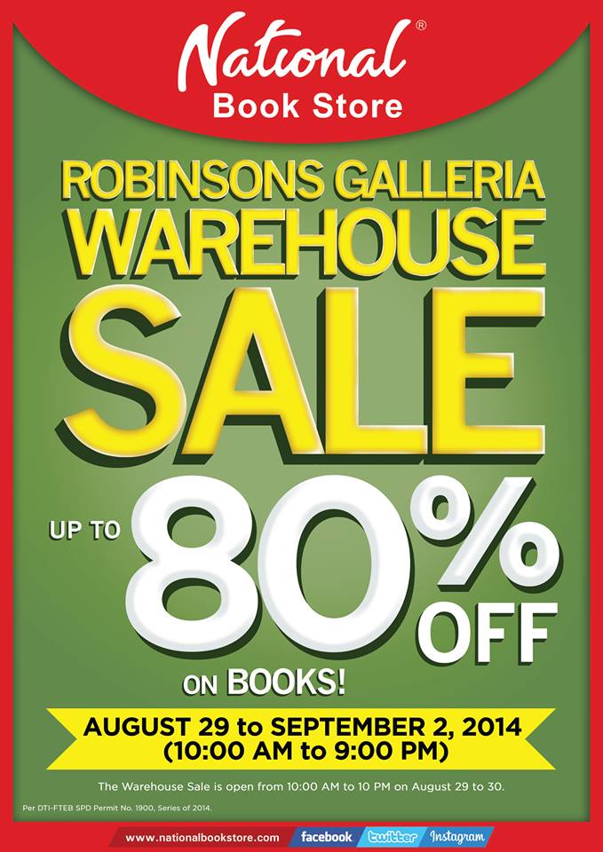 National Book Store Warehouse Sale @ Robinsons Galleria August 2014