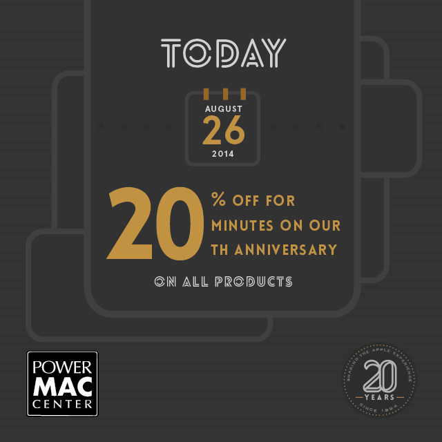 Power Mac Center 20th Anniversary Promo August 2014