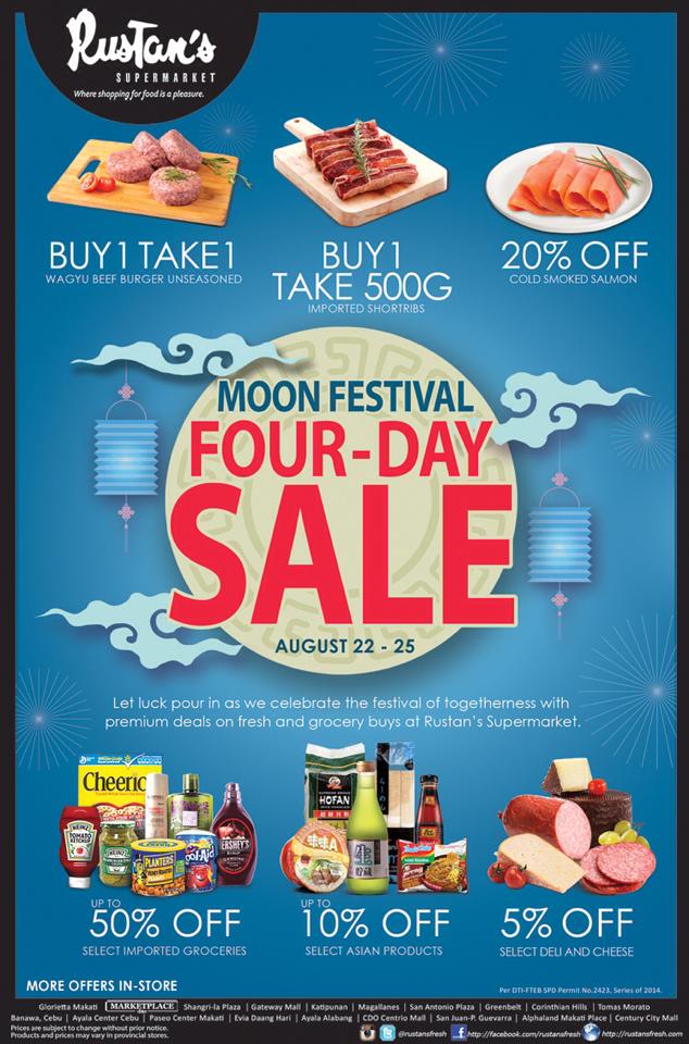 Rustan's Supermarket Moon Festival Sale August 2014