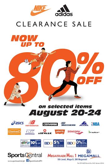 Sports Central's Nike & Adidas Clearance Sale @ SM Megatrade Hall August 2014