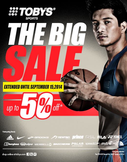 Tobys Sports The Big Sale August - September 2014