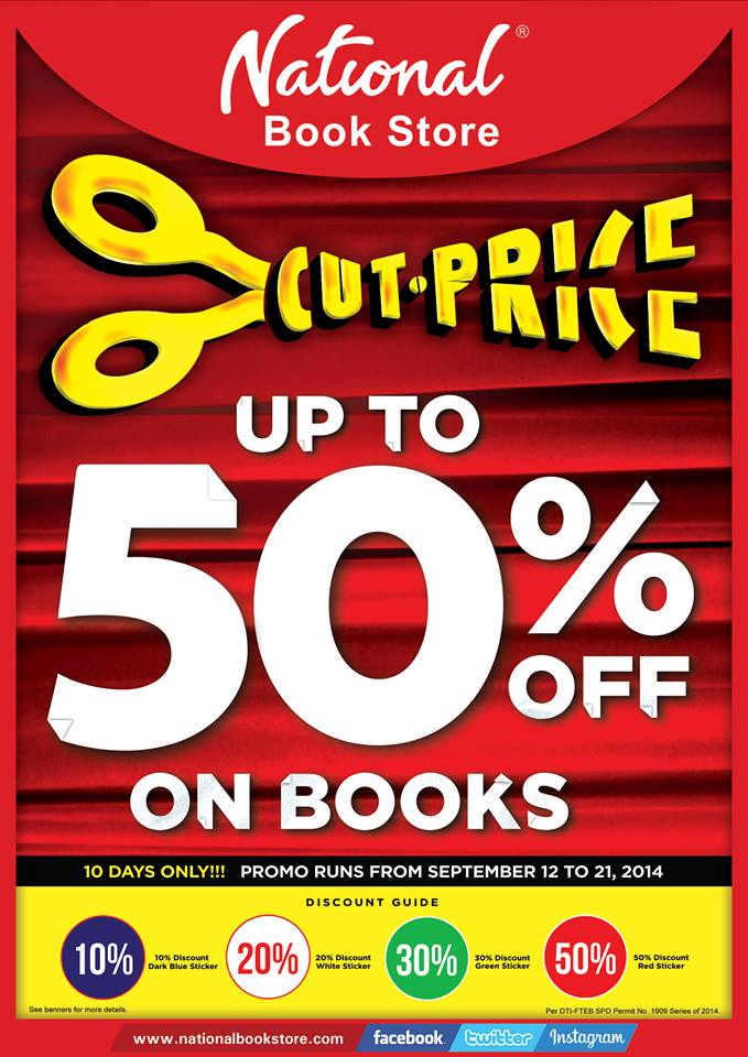 National Book Store Cut Price Sale September 2014