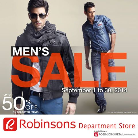 Robinsons Department Store Mens Sale September 2014