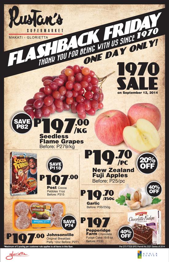 Rustans Supermarket Flashback Sale @ Rustans Makati-Glorietta September 2014