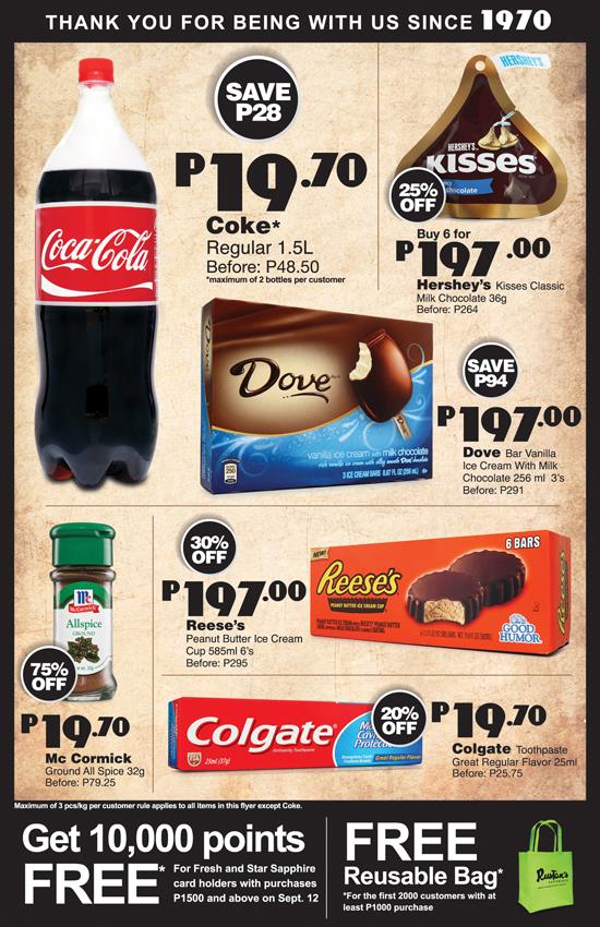 Rustans Supermarket Flashback Sale September 2014