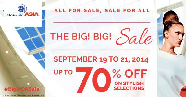 SM Mall of Asia Big Big Sale September 2014