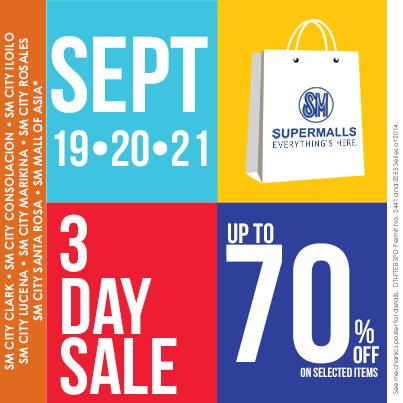 SM Supermalls 3-Day Sale September 2014