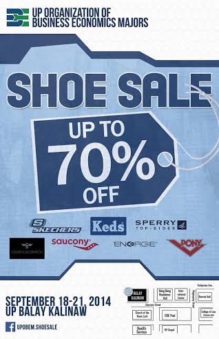 Shoe Sale @ UP Balay Kalinaw September 2014