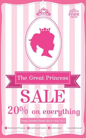 Etude House The Great Princess Sale October - November 2014