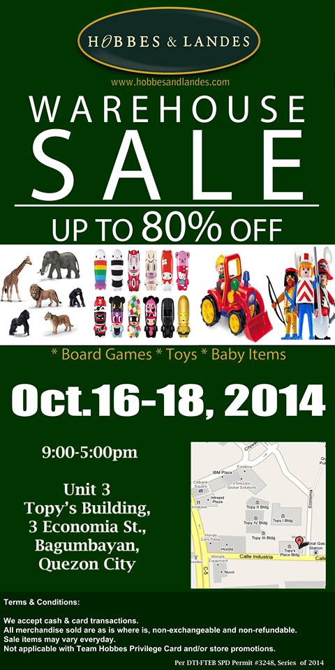 Hobbes & Landes Warehouse Sale @ Topys Building October 2014