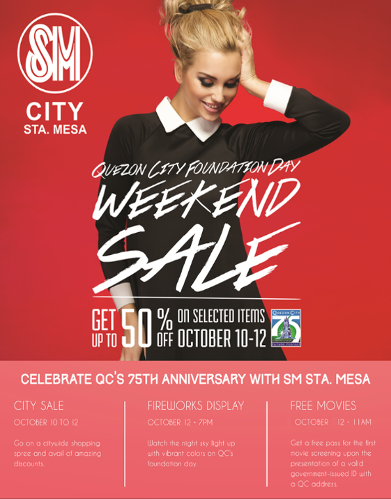 SM City Sta. Mesa Weekend Sale October 2014