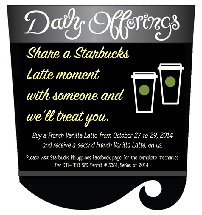 Starbucks Share A Latte Moment Promo October 2014