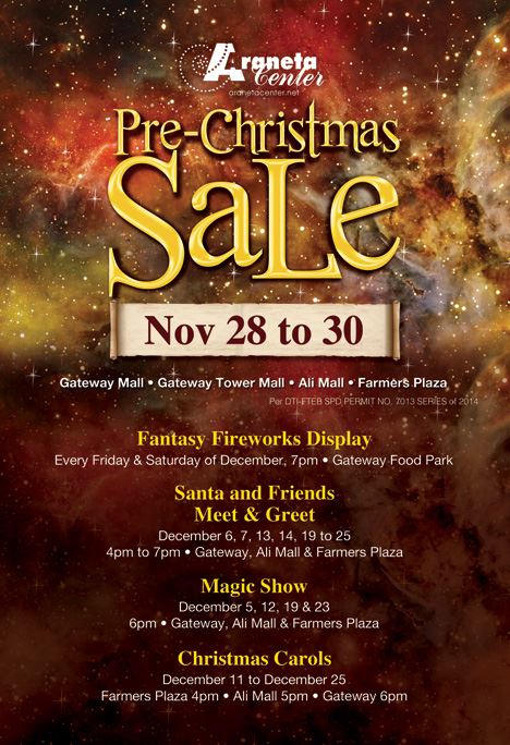 Araneta Center Pre-Christmas Sale November 2014