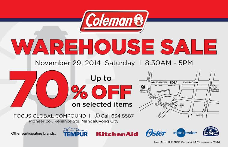 Coleman Warehouse Sale @ Focus Global Compound November 2014