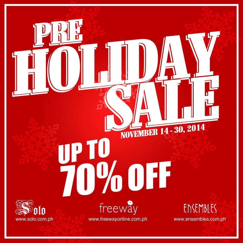 Freeway, Ensembles, Solo Pre-Holiday Sale November 2014