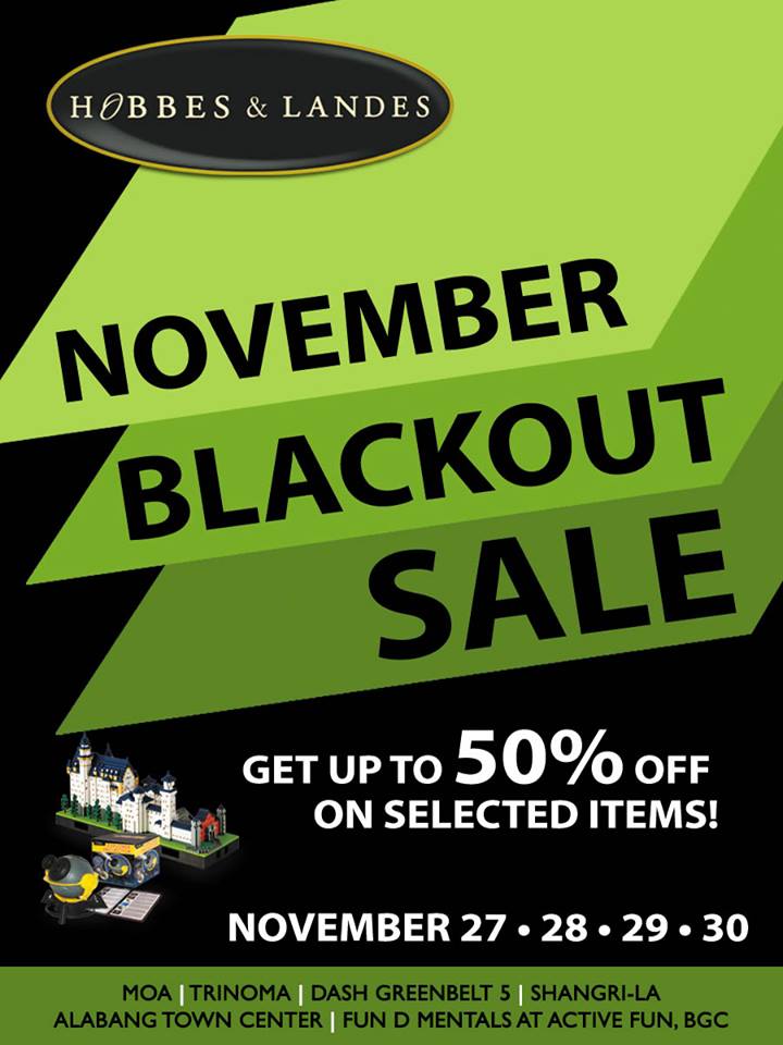 Hobbes & Landes November Blackout Sale November 2014