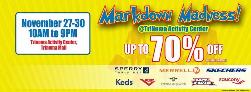 Markdown Madness @ Trinoma Activity Center November 2014 - banner