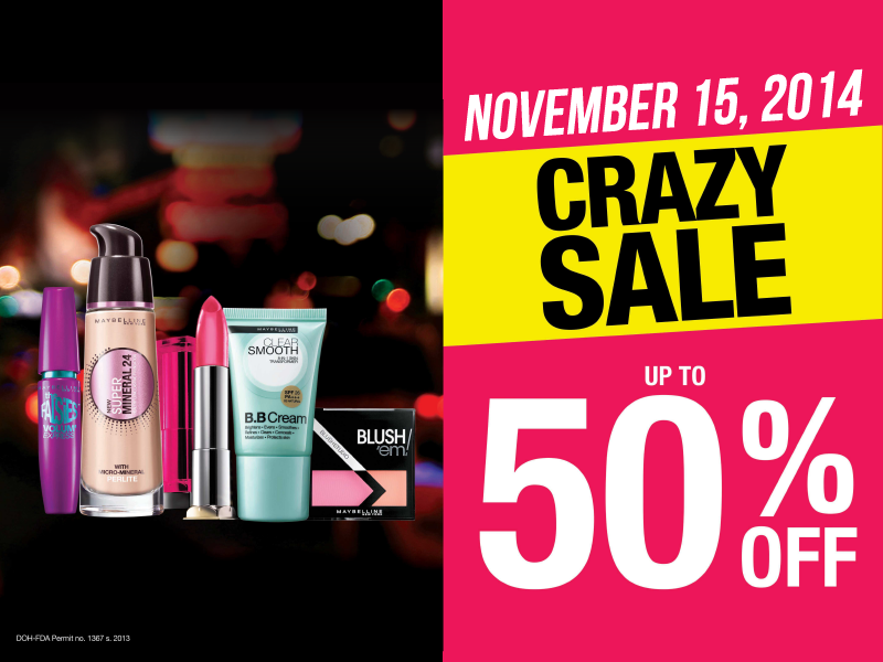 Maybelline Crazy Sale November 2014