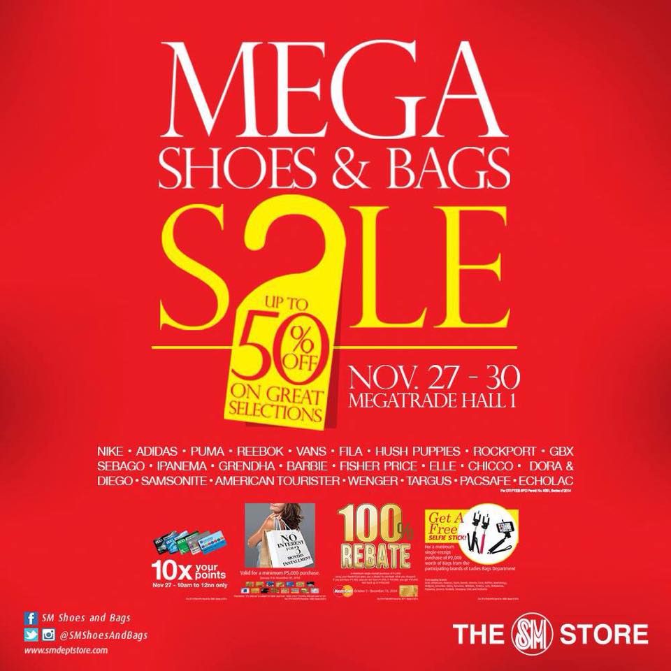 Mega Shoes & Bags Sale @ SM Megatrade Hall November 2014