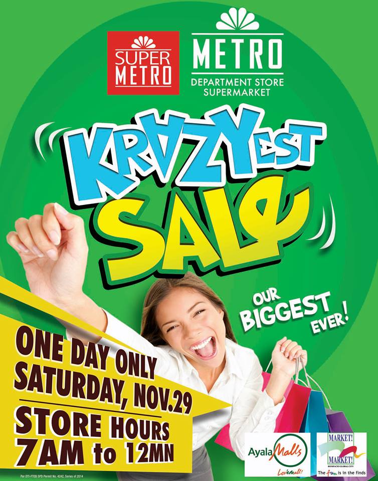 Metro Department Store and Metro Supermarket Krazyest Sale November 2014