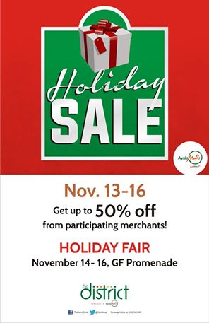 The District Cavite Holiday Sale November 2014