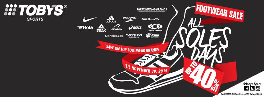 Toby's Sports Footwear Sale November 2014