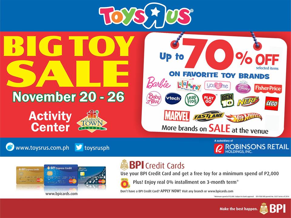 Toys R Us Big Toy Sale @ Alabang Town Center November 2014