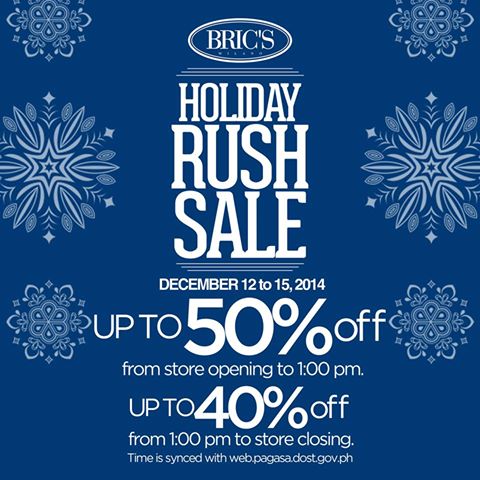 Bric's Holiday Rush Sale December 2014