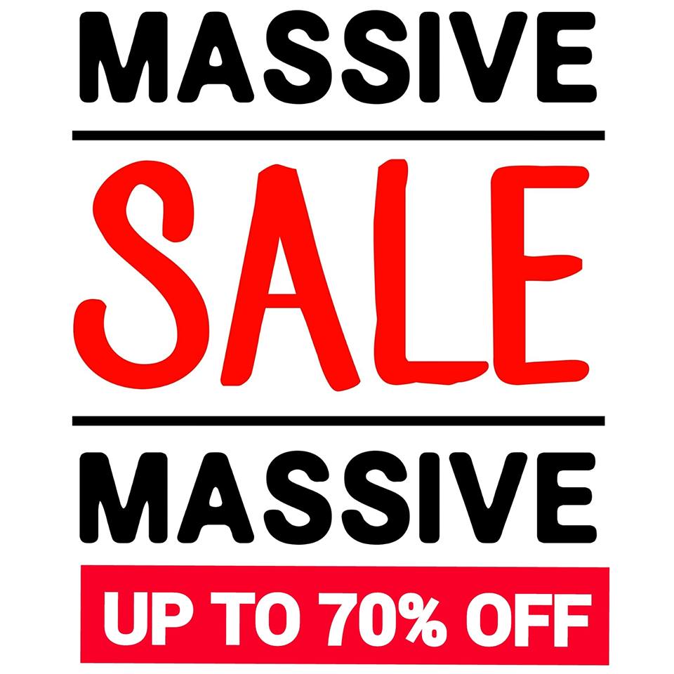 Folded and Hung Massive Sale December - January 2015