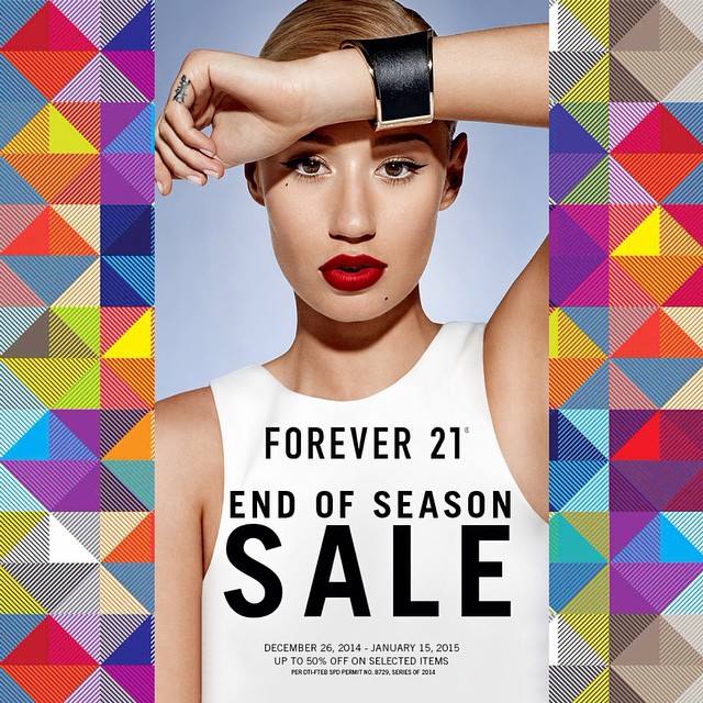 Forever 21 End of Season Sale December - January 2015