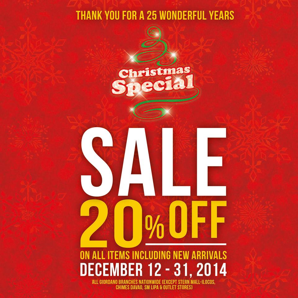 Giordano Christmas Special Sale December 2014