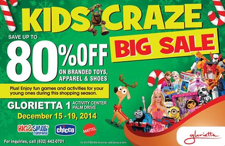 Kids Craze Big Sale @ Glorietta 1 December 2014