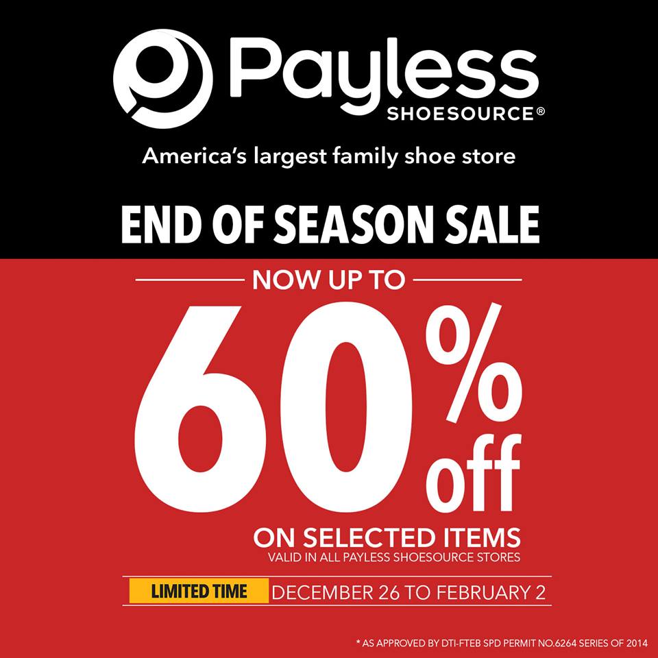 Payless Shoesource End Of Season Sale December - February 2015