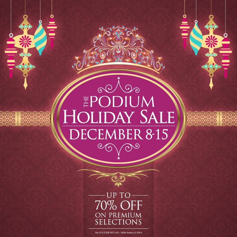 The Podium Mall Holiday Sale December 2014