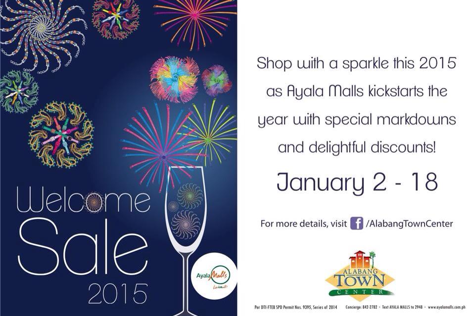 Alabang Town Center Welcome 2015 Sale January 2015