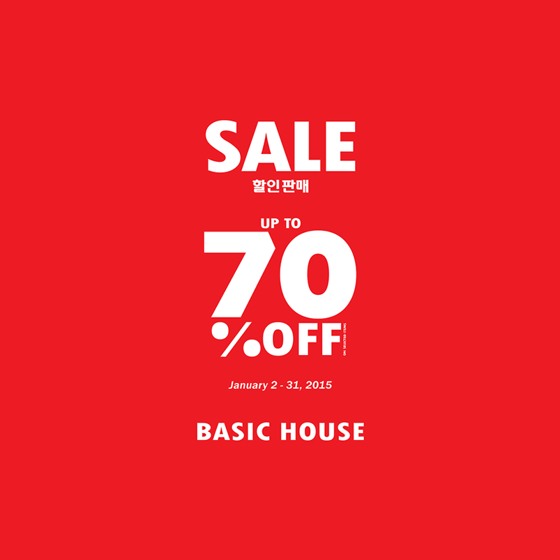 Basic House End of Season Sale January 2015