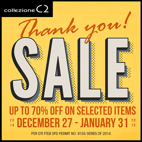 Collezione C2 Thank You Sale December - January 2015